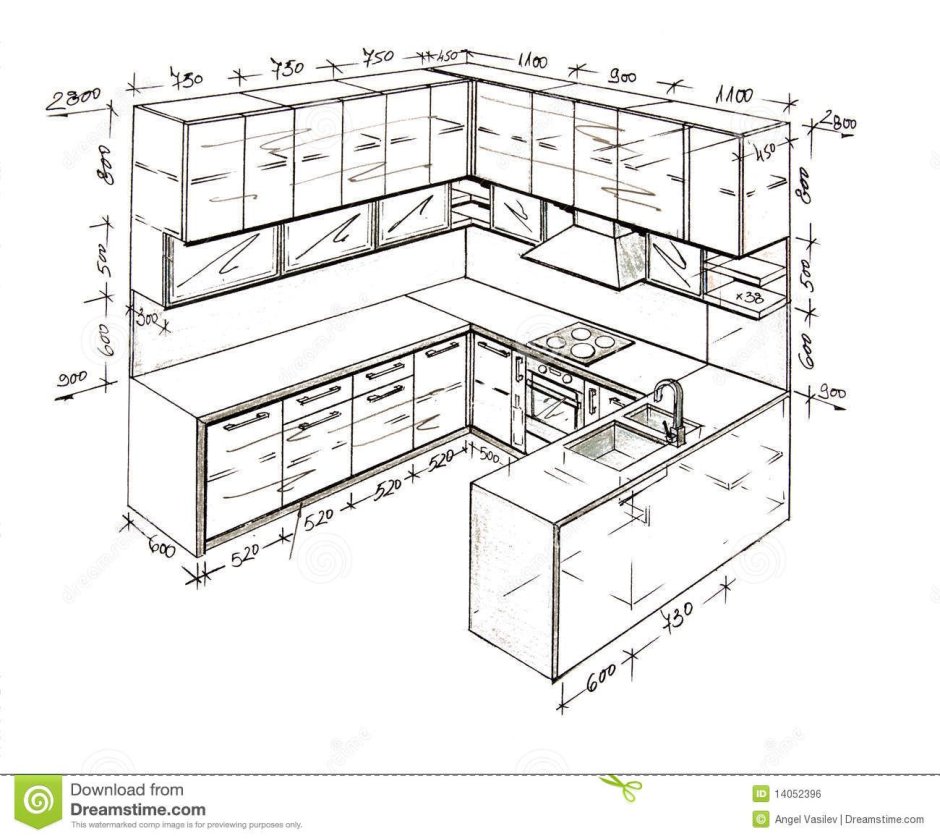 Высота навесного кухонного шкафа от столешницы