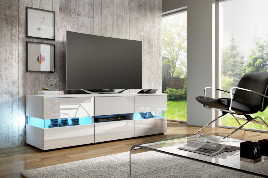 Стенки под телевизор для гостиной в современном стиле