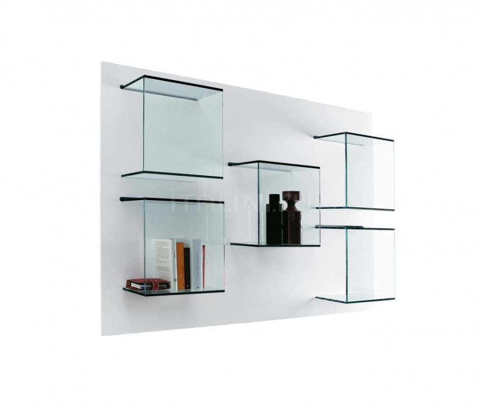 Стеклянная полка на стену