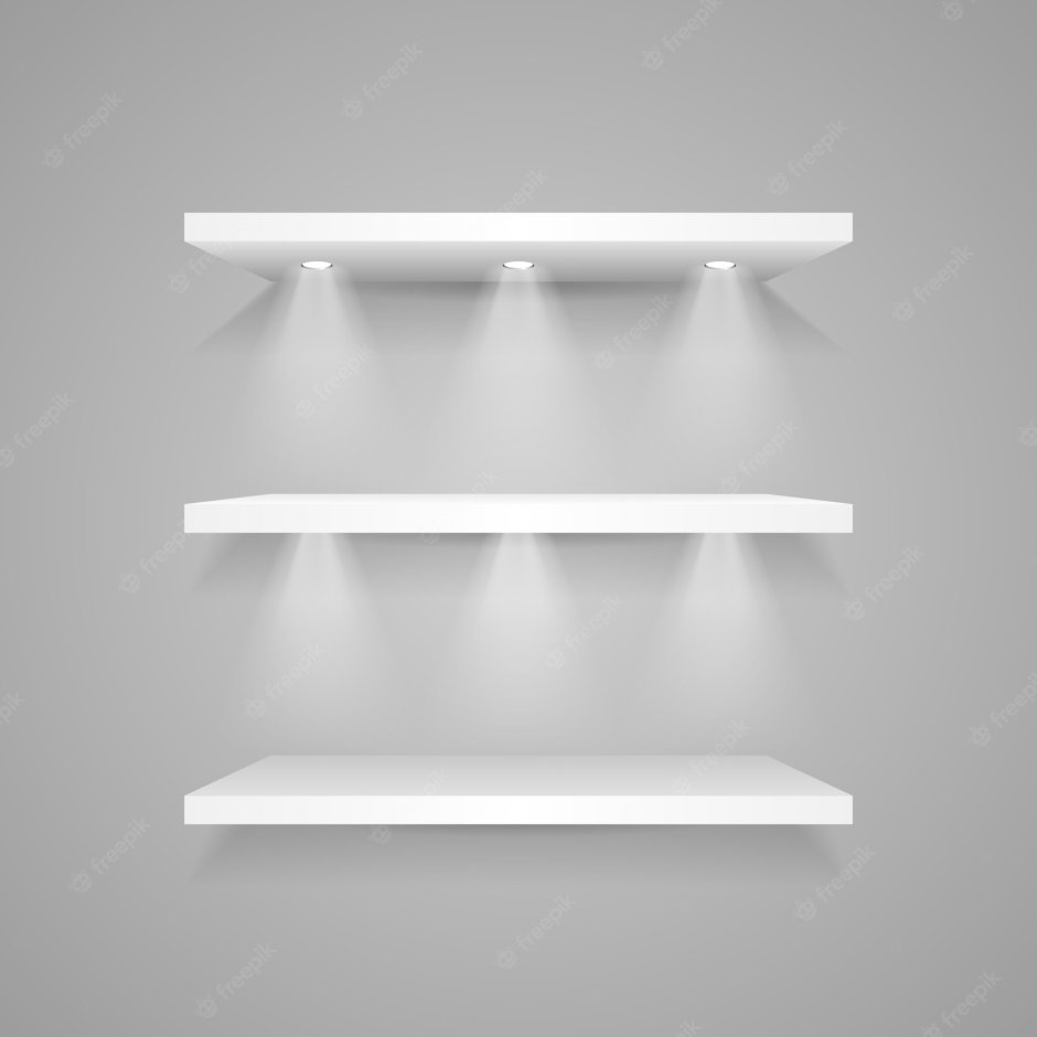 Ниши со стеклянными полками