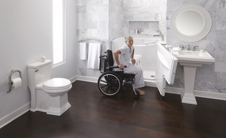 Ванная для инвалидов колясочников