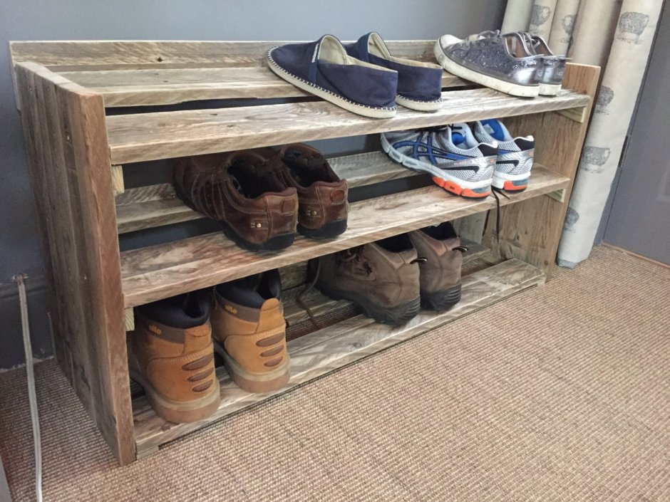 Полка обувная деревянная