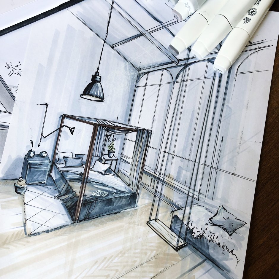 Interior Sketch Olga Kaminskaya