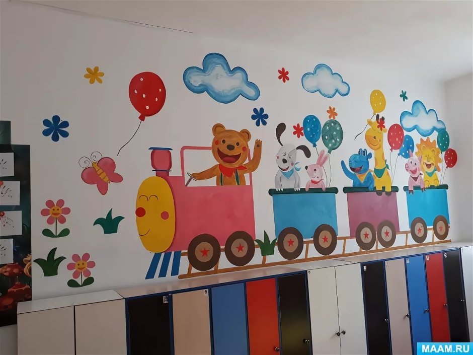 Украшение стен в детском саду
