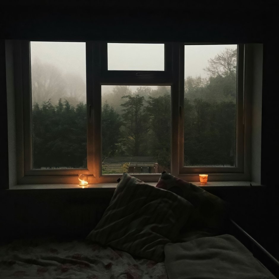 Ночная комната с окном