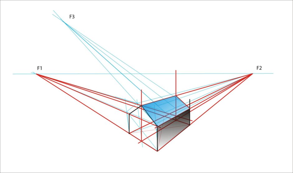 Перспектива интерьера начертательная геометрия