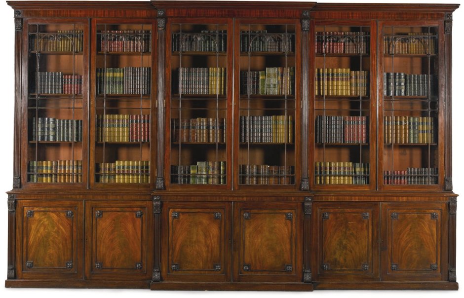 Книжный шкаф 19 век Викторианская