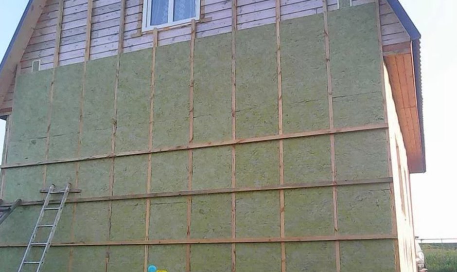 Обрешетка под сайдинг с утеплителем Rockwool