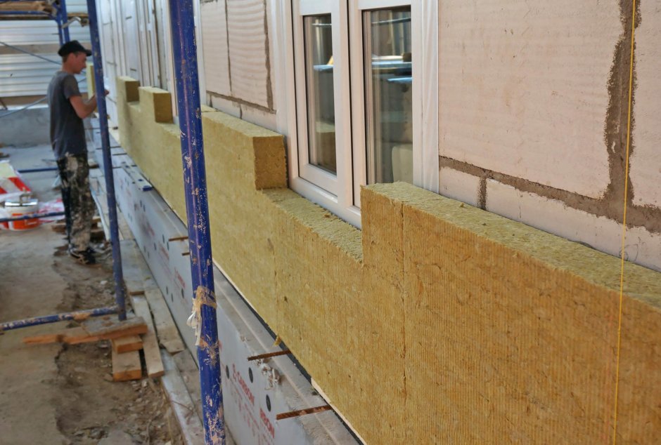 Утепление пеноблока минватой