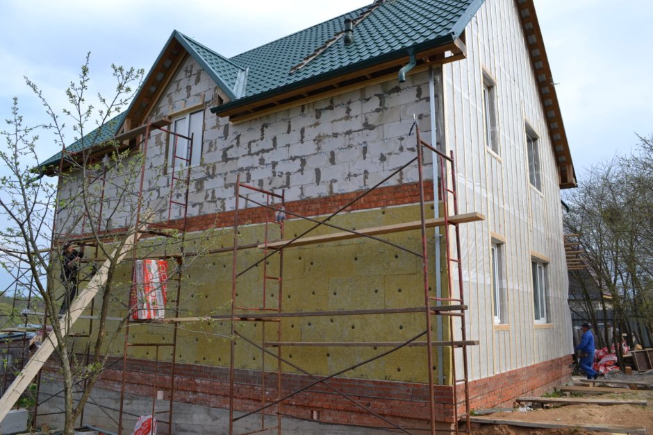 Теплоизоляция газобетона минплитой