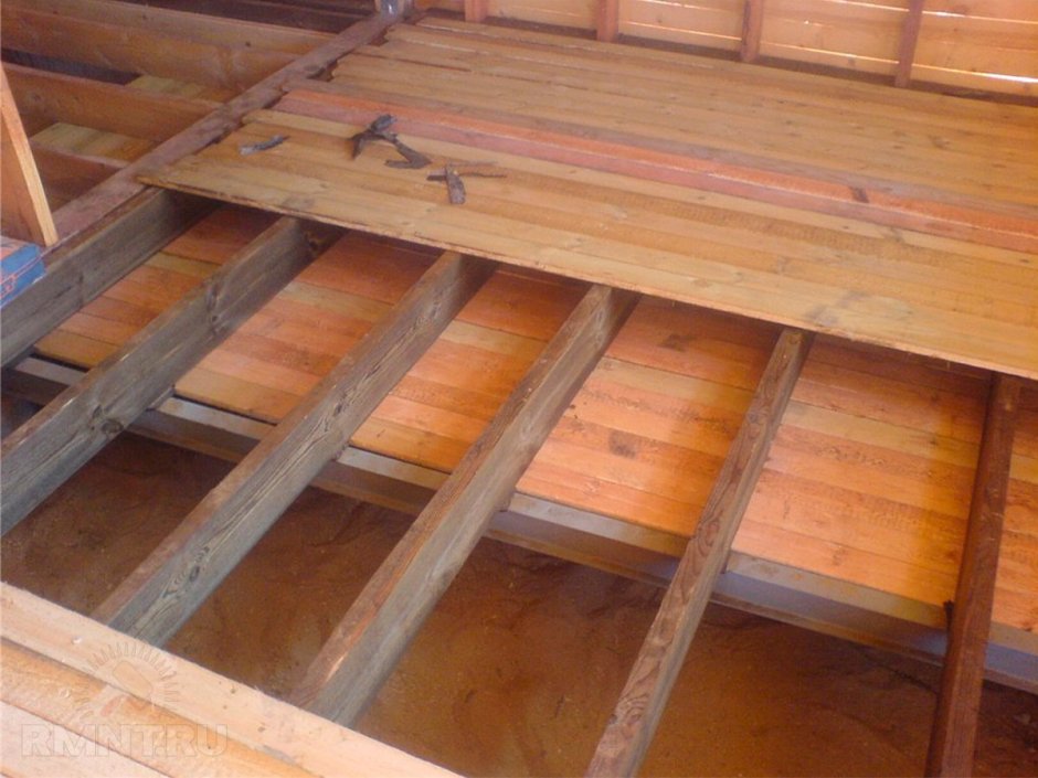 Схема устройства деревянного перекрытия в частном доме