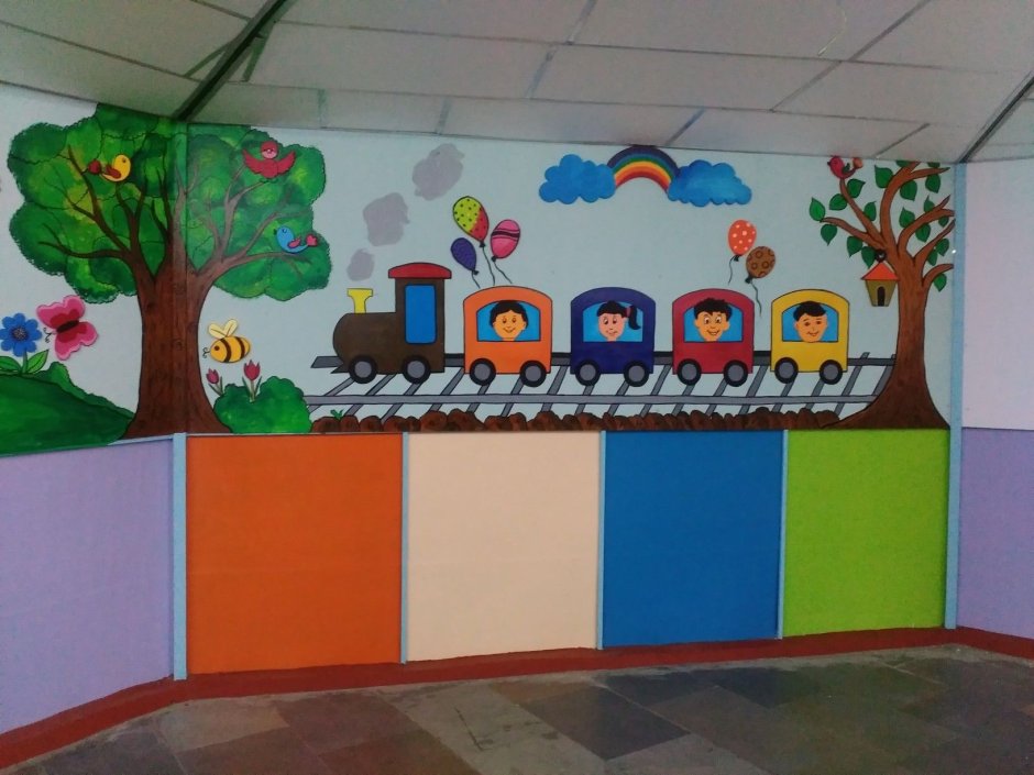 Украшение стены на выпускной в детском саду