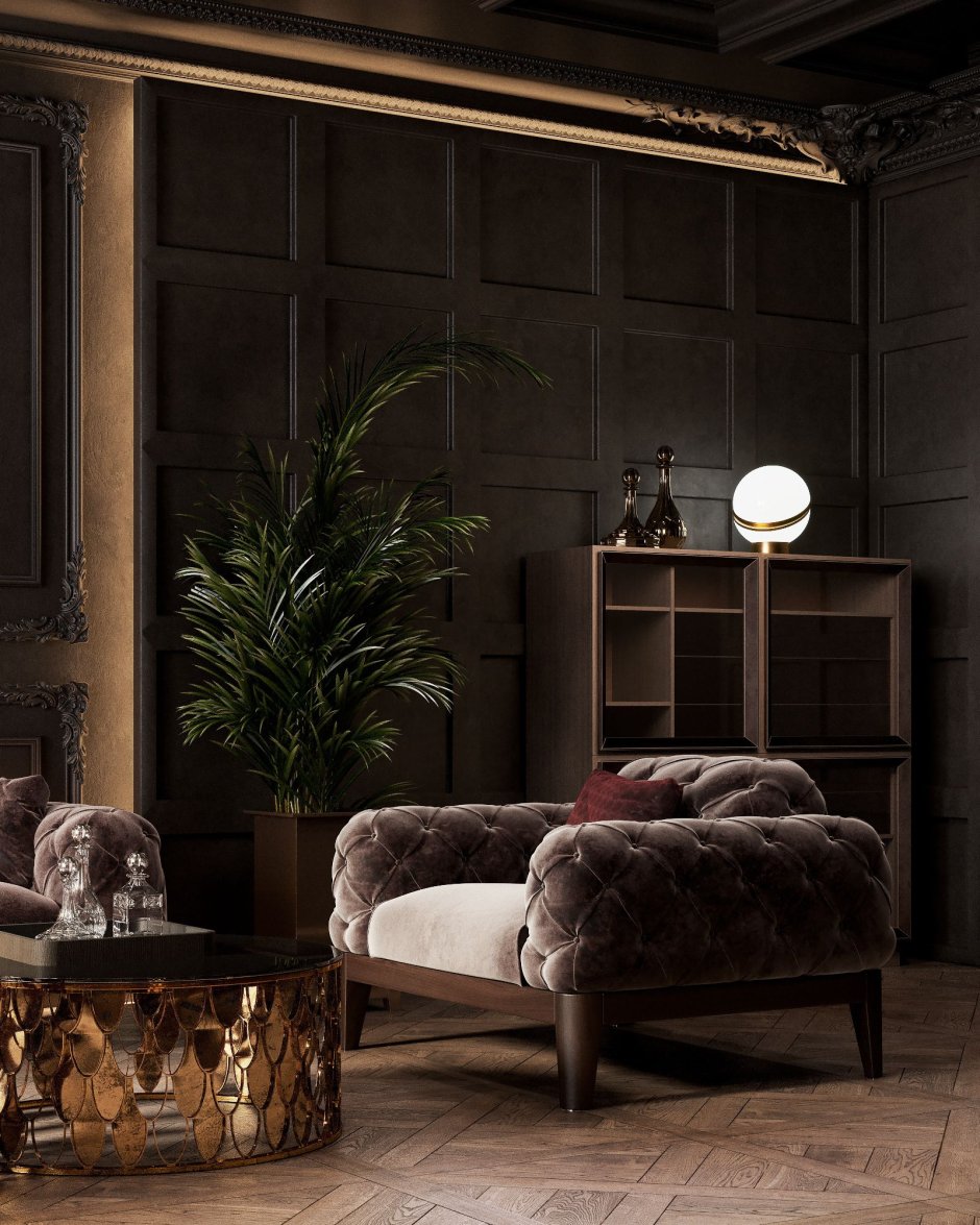 Стиль английского интерьера в темных тонах