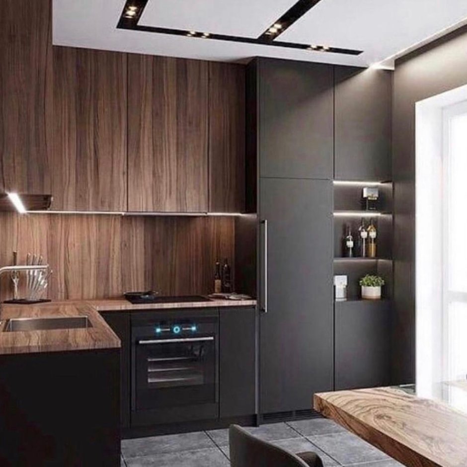 Кухня угловая Минимализм интерьер