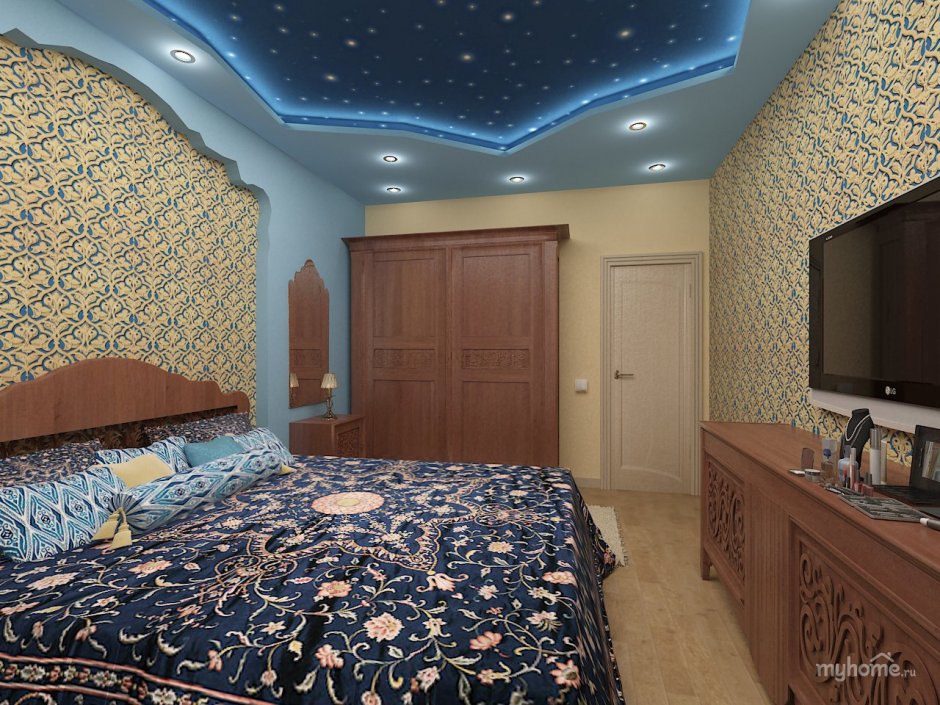 Узбекская спальни потолок