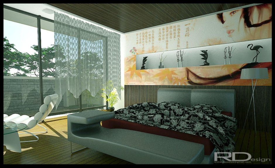 Спальня в традиционном китайском стиле