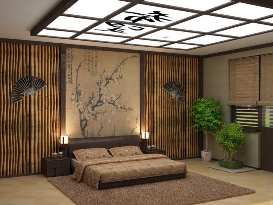 Спальня в стили японо-Китай