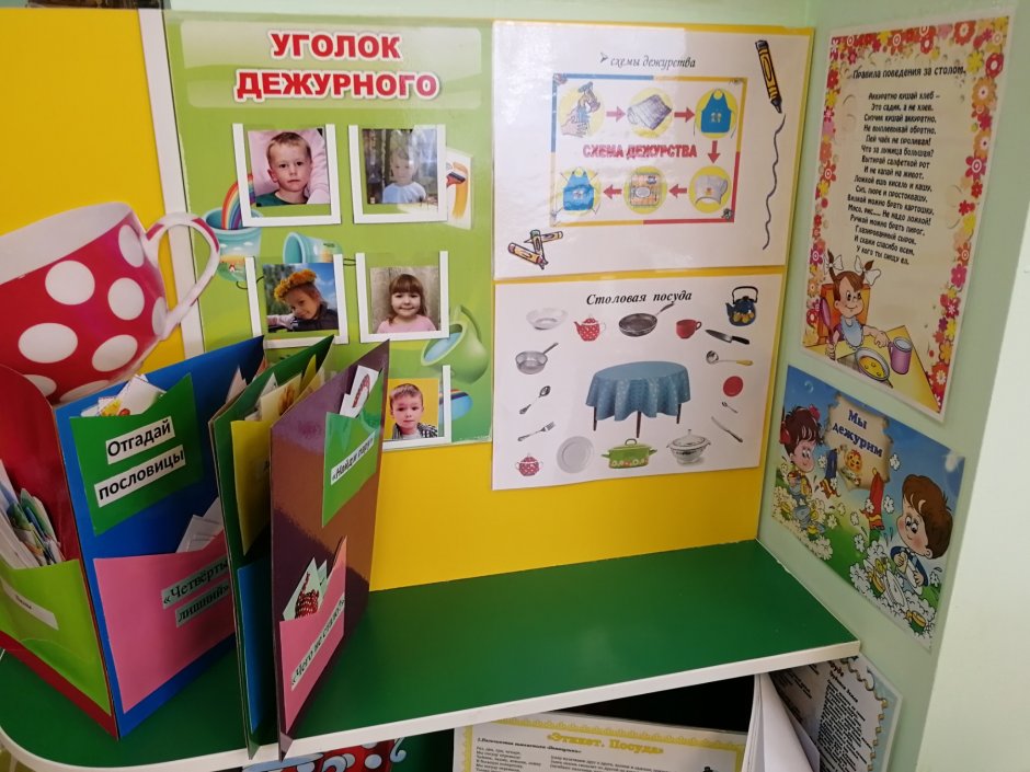 Уголок дежурства в детском саду