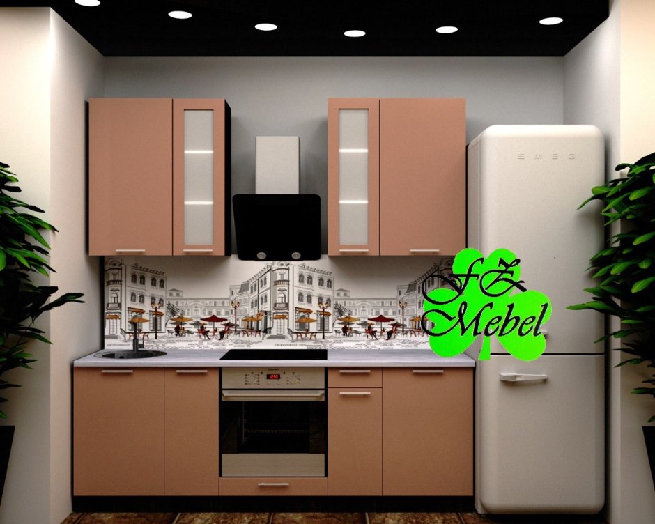 Кухня ваниль мокко глянец