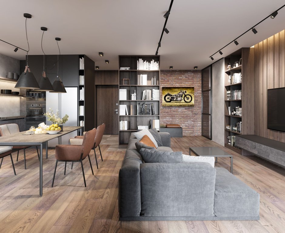 Интерьеры в стиле Loft изысканный