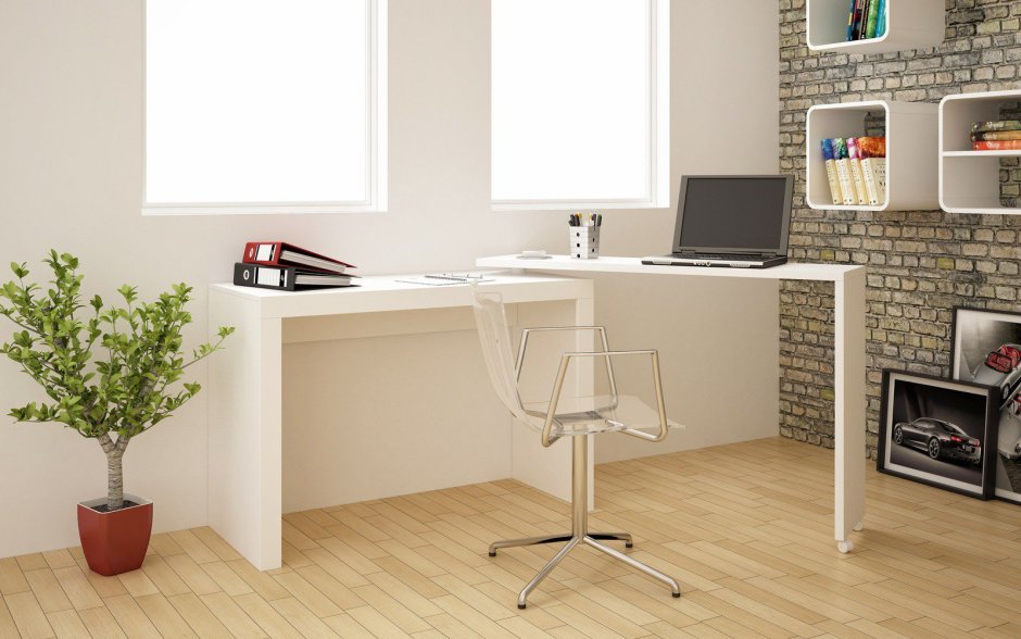 Стол компьютерный Homeoffice (белый, 1200х550х964 мм)