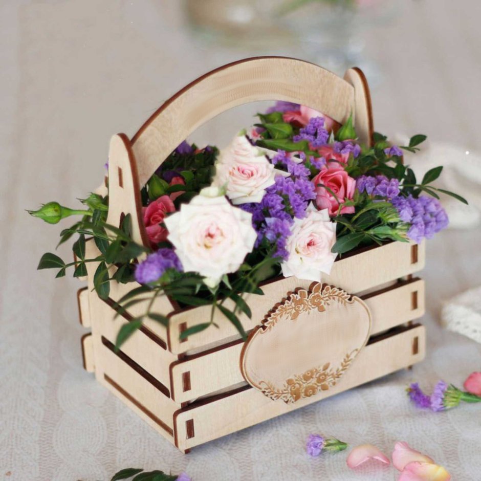 Деревянные ящики для цветов
