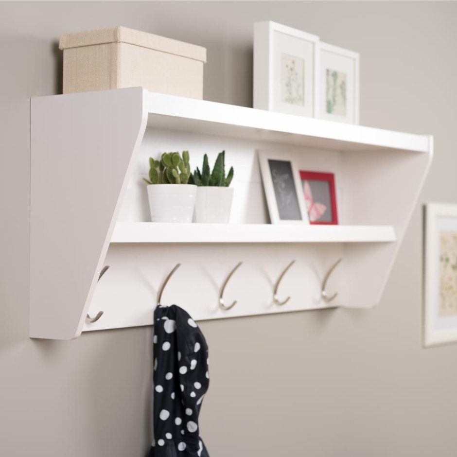 Полка "Wall Shelf-s (bas WL-001)" белая