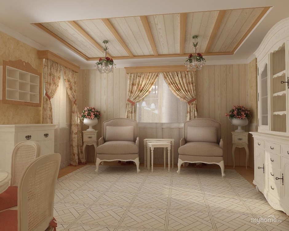 Прованс гостиная и вагонка