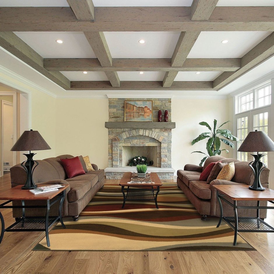 Кессонный потолок лофт