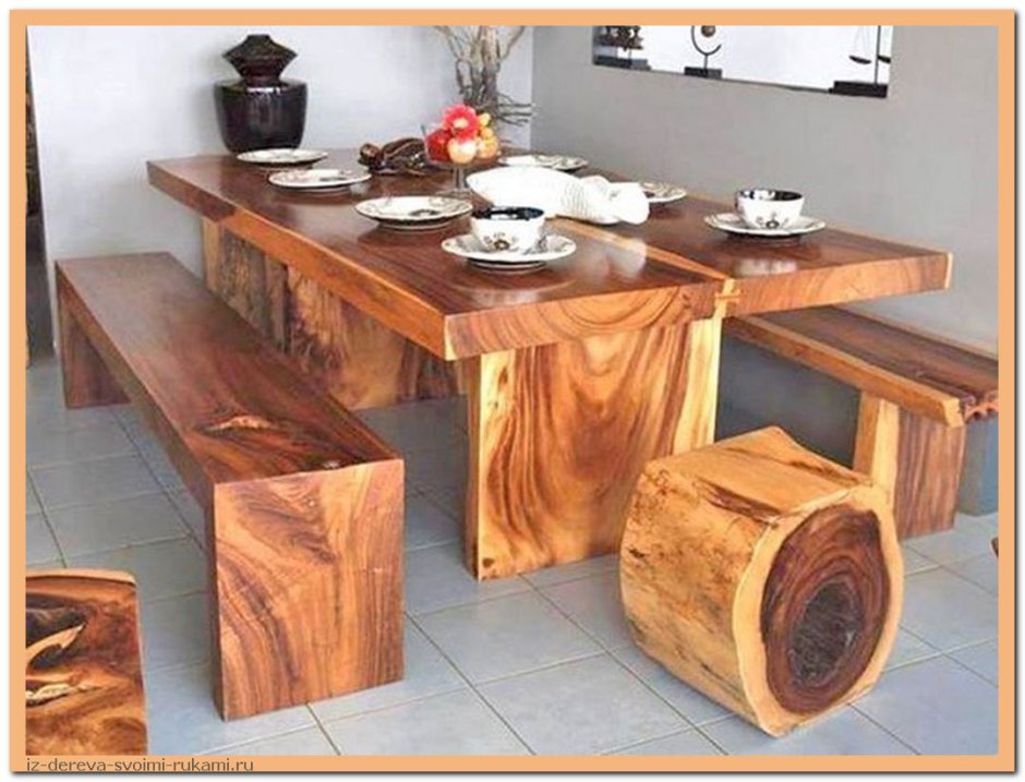Деревянные столы из дерева