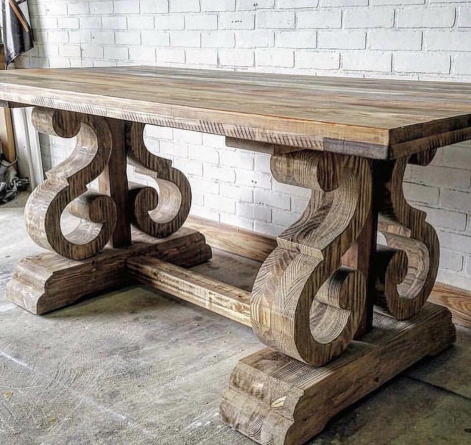 Красивые столы из дерева