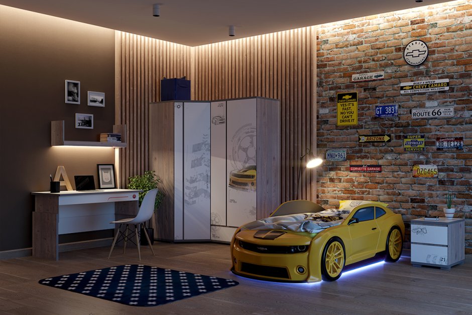 3d кровать машина Камаро