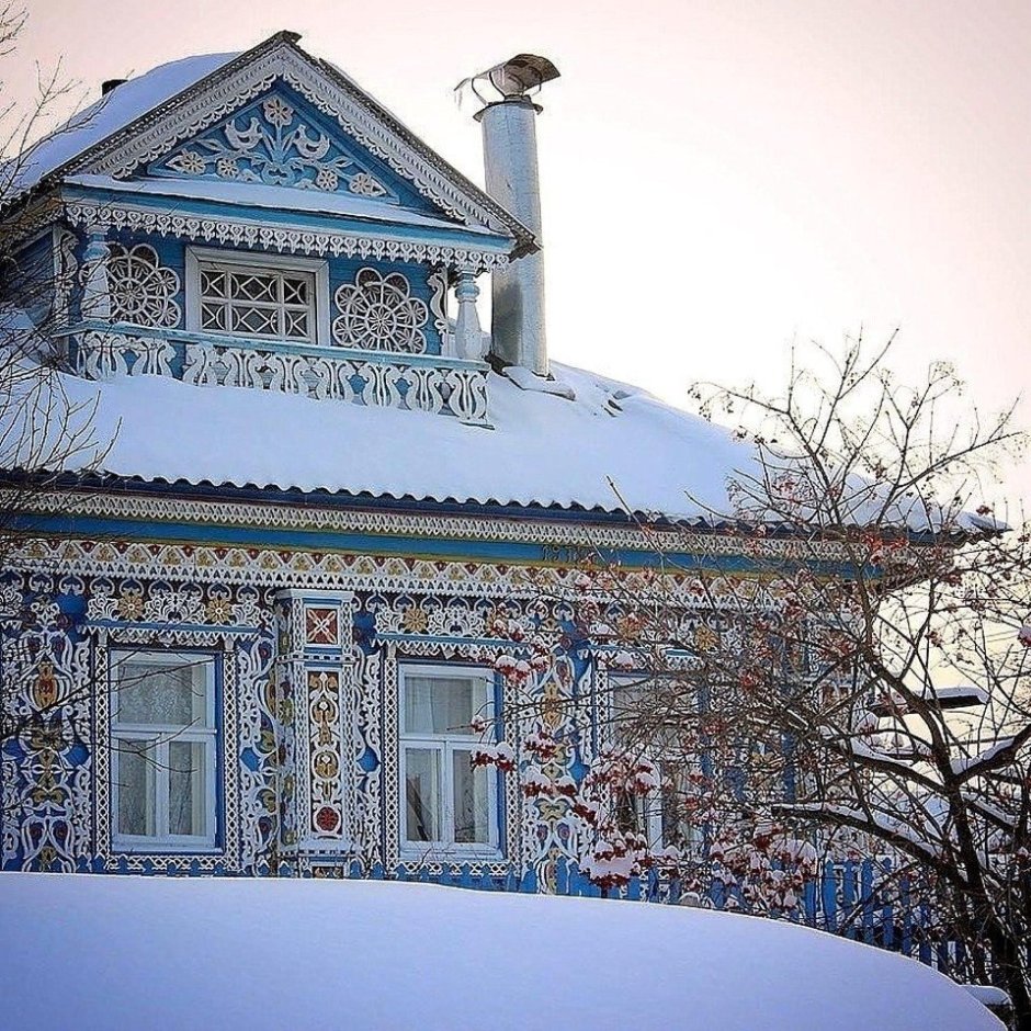 Село Пурех деревянное зодчество