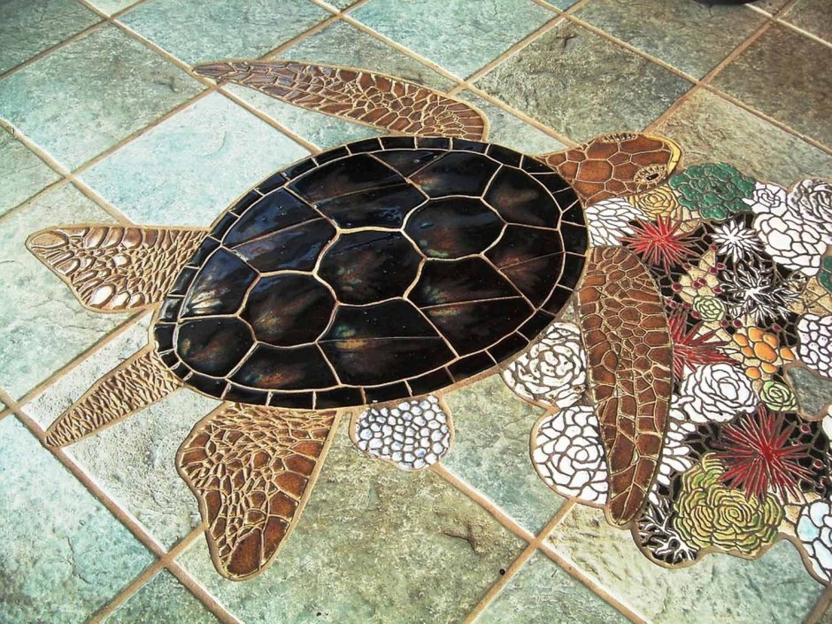 Черепаха Гауди мозаика