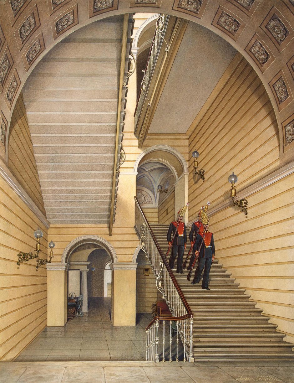 Церковная лестница эрмитажа в санкт петербурге