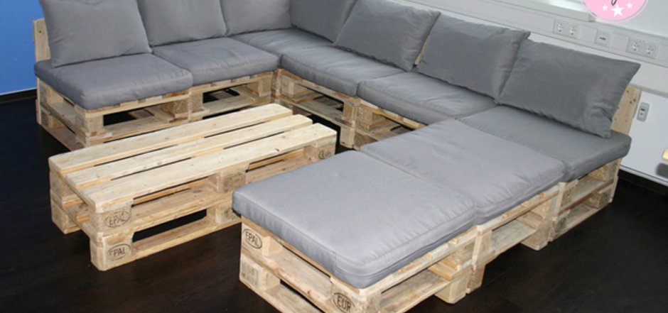 Модульный диван из паллет