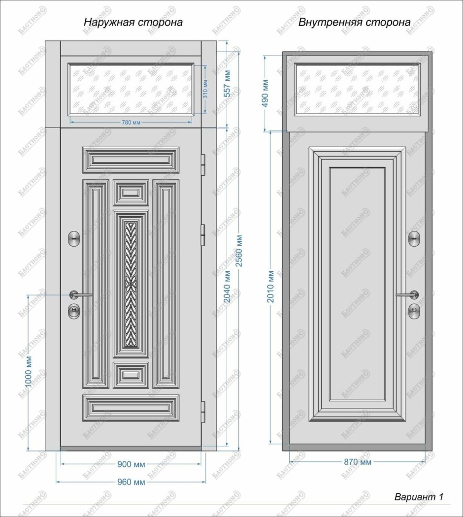 Дверь в проем с фрамугой