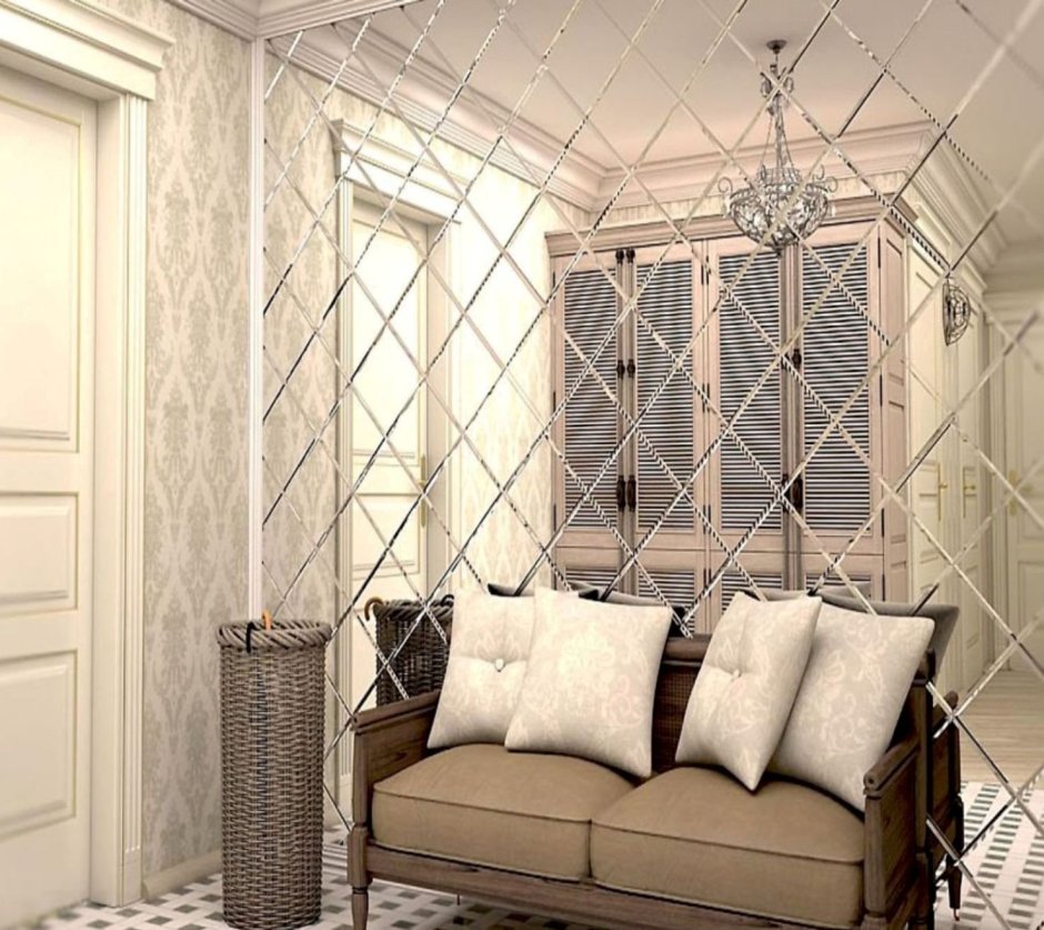 Плитка зеркальная Магнум 120×300 мм серебро фацет