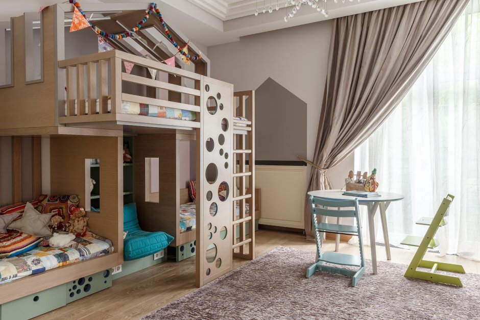 High Sleeper Bed with Wardrobe