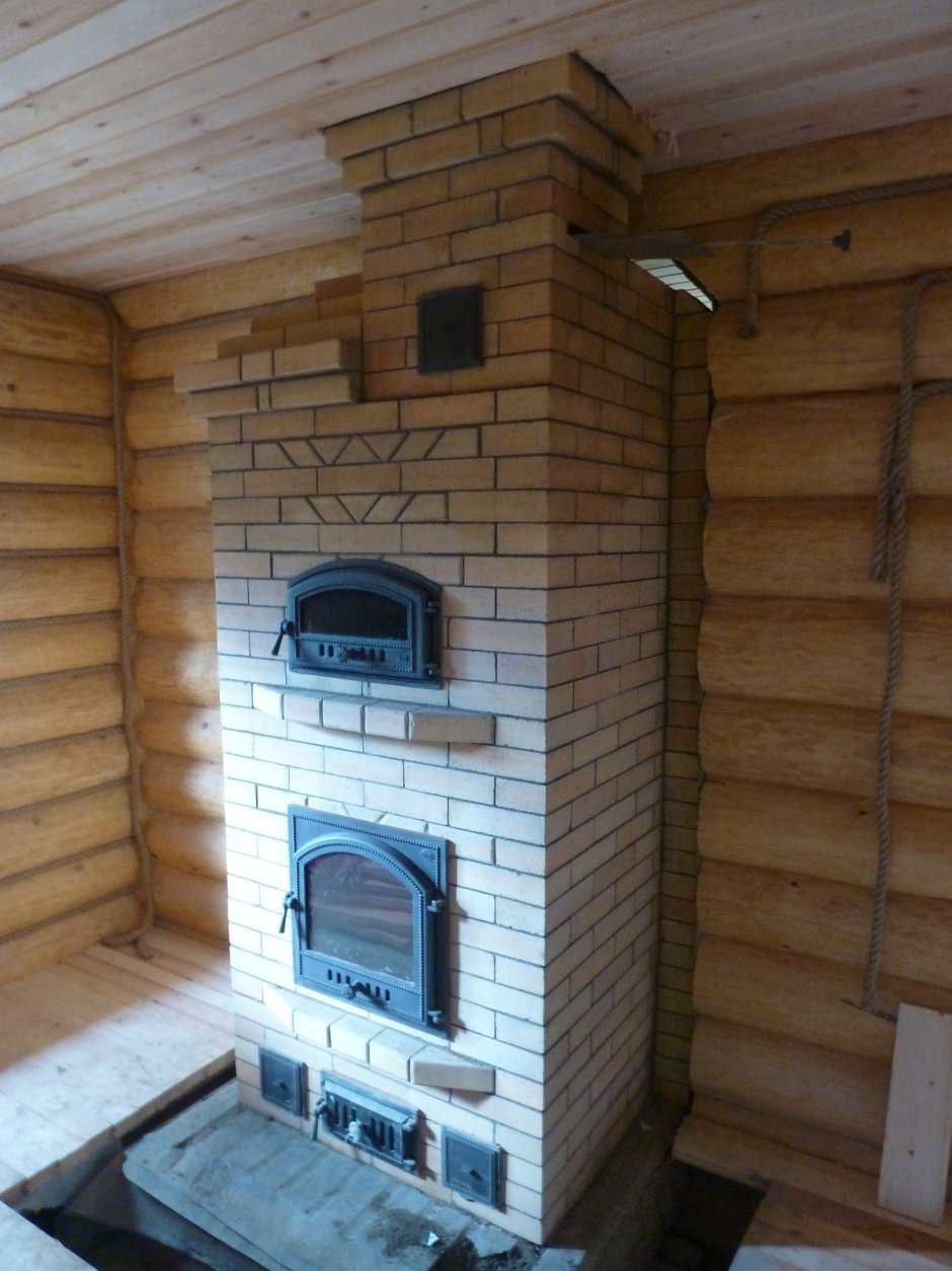 Кирпичная голландка в деревянный дом