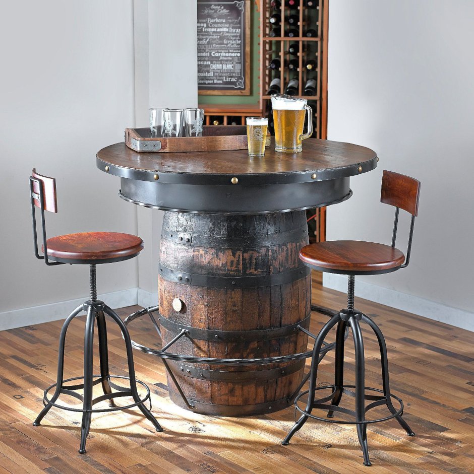 Metal Barrel Decor
