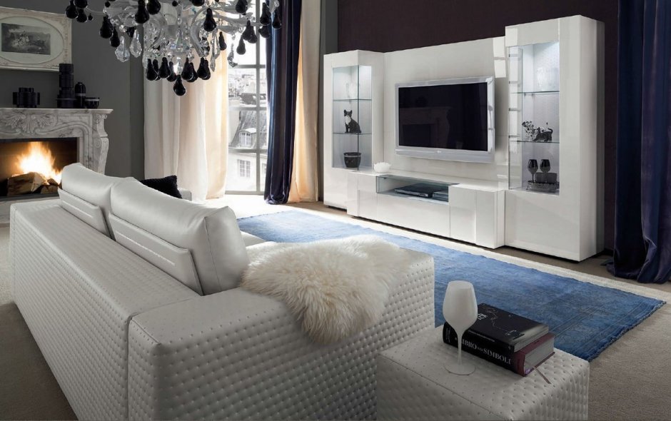 Стенка Bello глянец White 1.10
