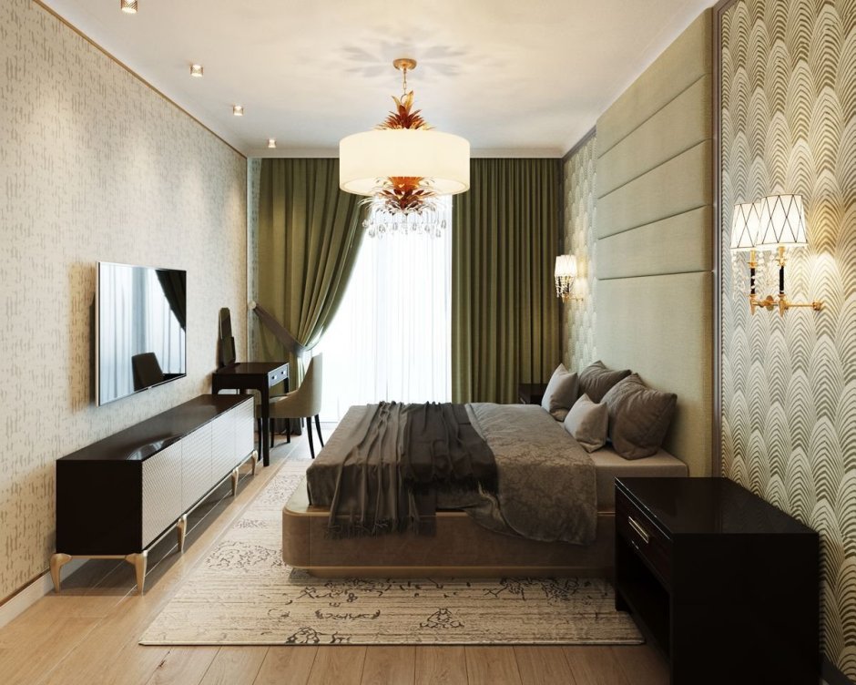 Интерьер обычной спальни