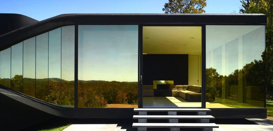 Тонированные панорамные окна