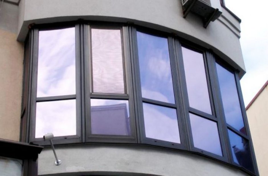 Тонированные панорамные окна