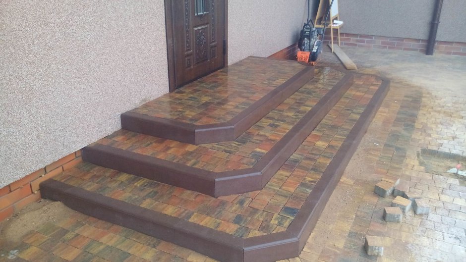 Ступени из тротуарной плитки