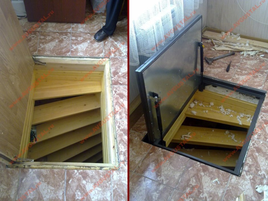 Люк подпола в частном доме