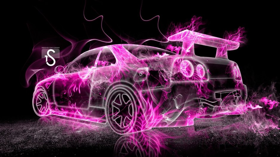 Nissan Skyline GTR 35 С неоном
