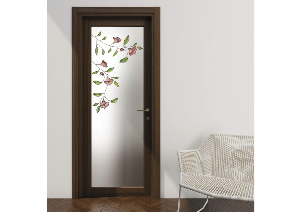 Дверь межкомнатная коричневая со стеклом