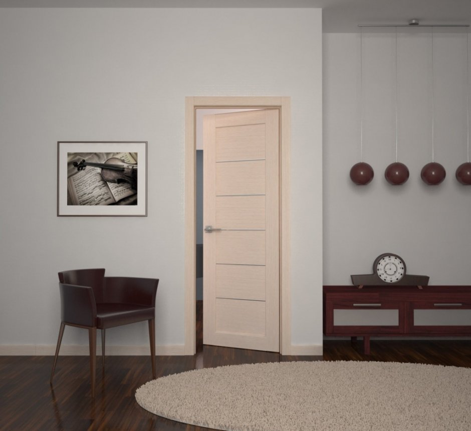 Дверное полотно остекленное Мариам Вираж (беленый дуб) 700x2000